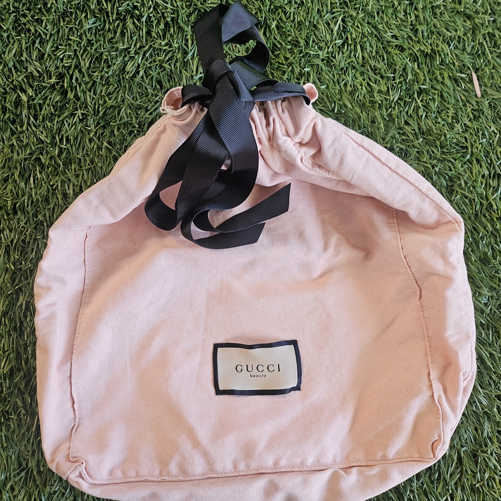 Gucci Pink Drawstring Tote Bag